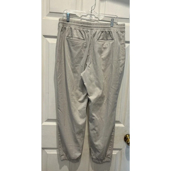 Nine West Gray Elastic Cuff Relaxed Jogger Pant Tie Waist Pockets Women’s Large - Picture 6 of 8